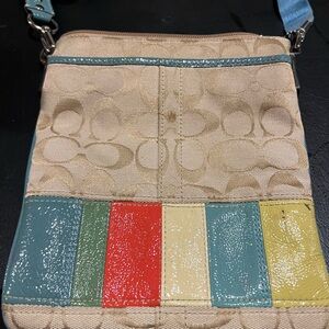 Coach cross body bag with adjustable strap